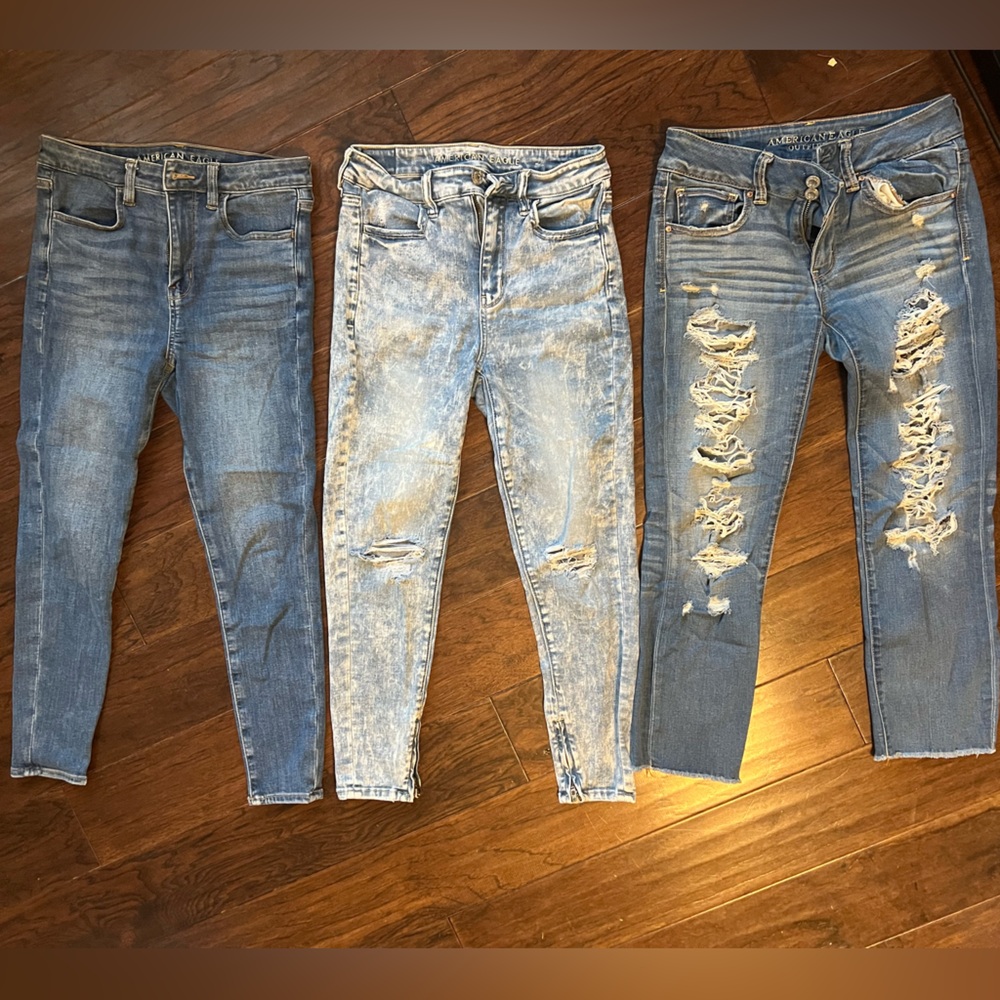 5 pairs AE american eagle Stretch skinny jean *bonus tee